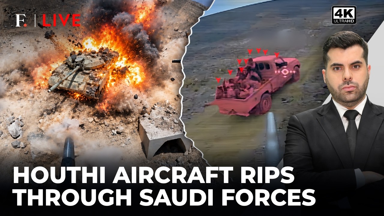Insane Footage: Tiny Houthi Drones Blow Up Saudi Tanks, Troops In Devastating Hit| Firstpost Live|4K