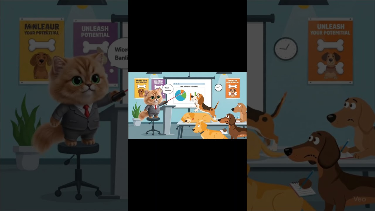 “Cat Gives PowerPoint Presentation to Dogs 🐱📊🐶 (Hilarious AI Animation)”