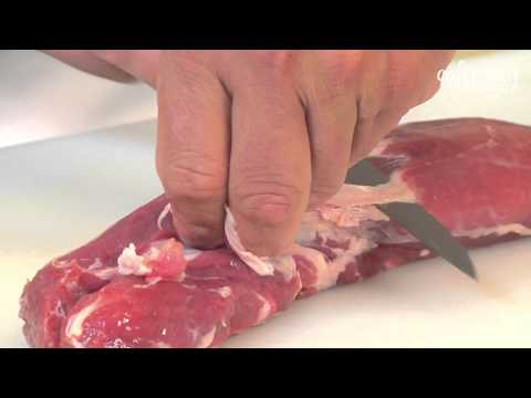 How to Remove Skin from a Pork Tenderloin - Dinner Boot Camp Basic Training - Episode 6a