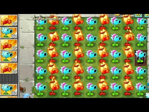 Snow Pea & Fire Peashooter VS All Zombies - PvZ 2 Modern Day Gameplay