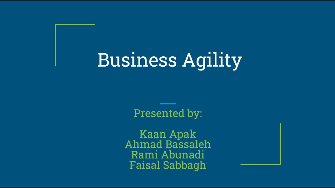 9. Business Agility