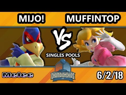 DHATX18 SSBM - Mijo! (Falco) Vs. muffintop (Peach) - Smash Melee Winners R2