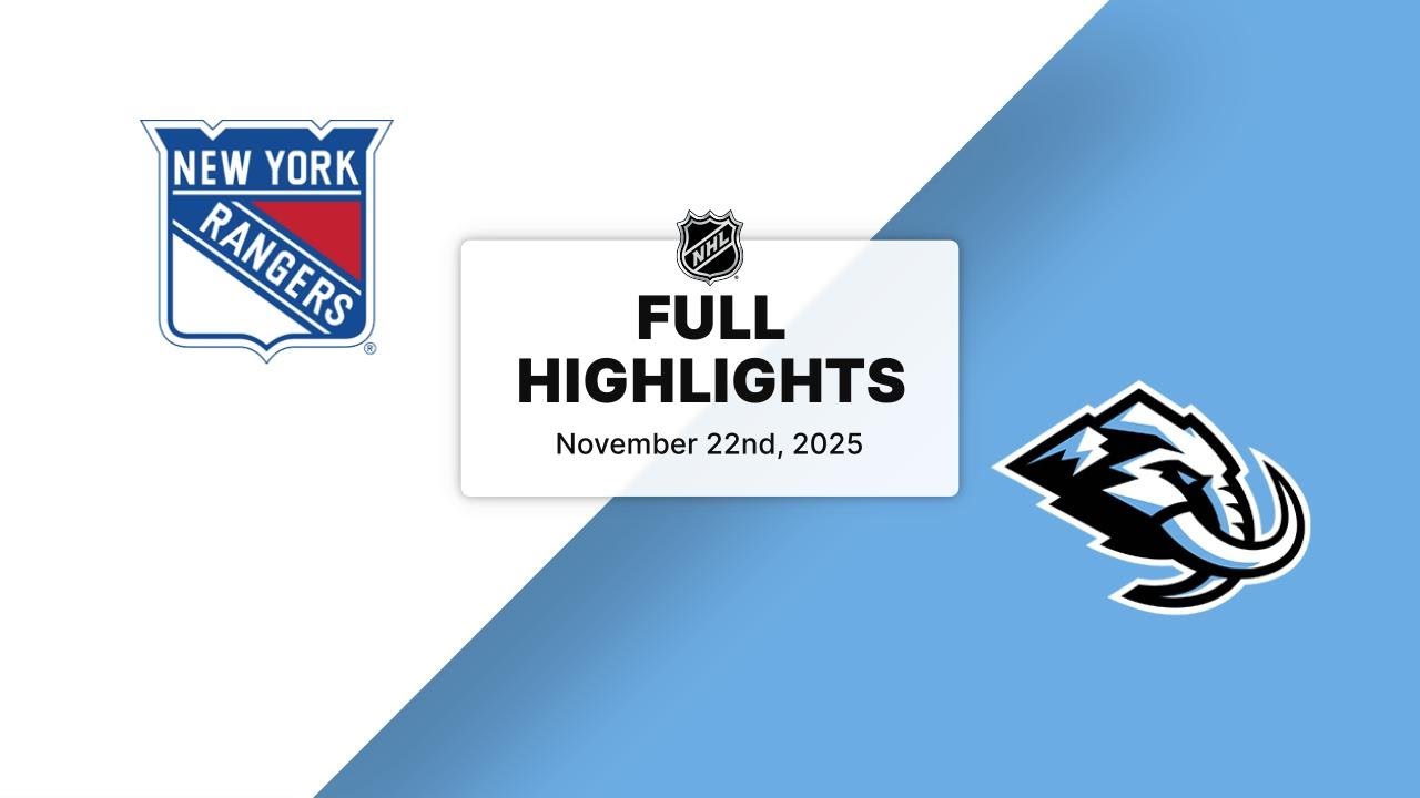 NHL Highlights | Rangers vs. Mammoth | November 22, 2025