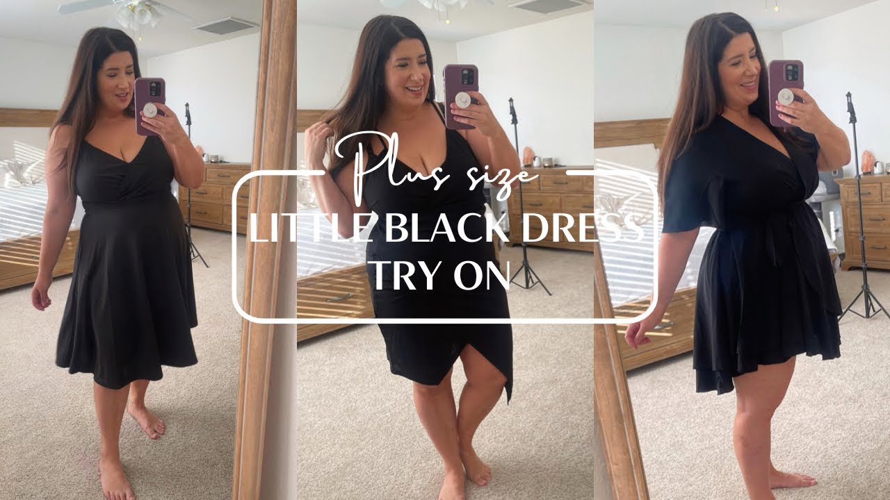 [PLUS SIZE & POSTPARTUM] LITTLE BLACK DRESS TRY ON