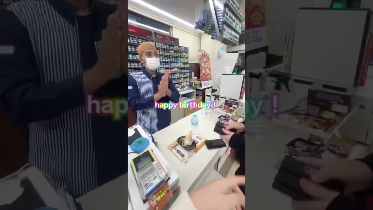 外国人の店員さんが誕生日祝ってくれた#shorts