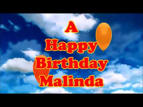 Malinda Happy Birthday floating balloons