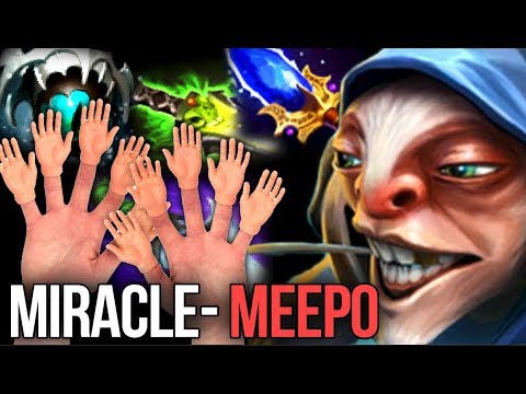 Miracle- Insane Meepo Control + Rampage, new hero for mid - ready for TI8 Dota 2