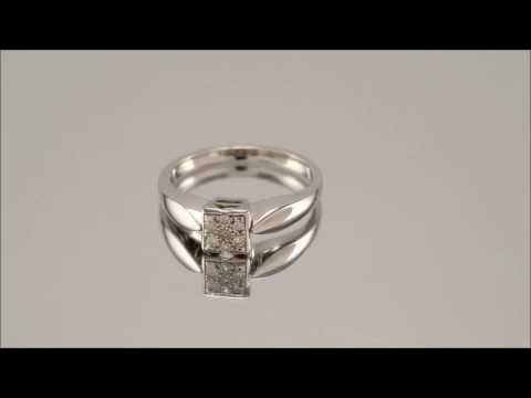9ct White Gold 10pt Diamond Ring - D7191