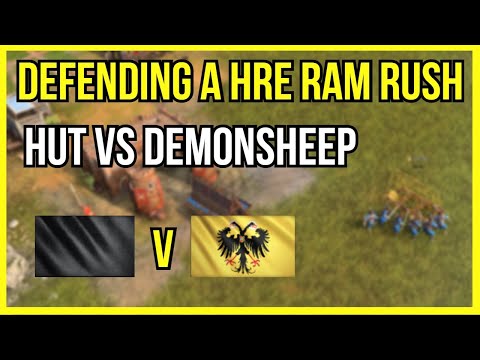 AOE4 | How To Beat The HRE MAA Ram Rush with Abbasid | Hut vs DemonSheep