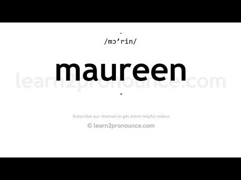 How to pronounce Maureen | English pronunciation