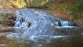 preview picture of video 'Slate River waterfalls, Baraga County Michigan-Oct 2011'