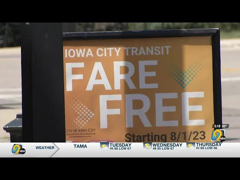 Iowa City starts free bus fare program