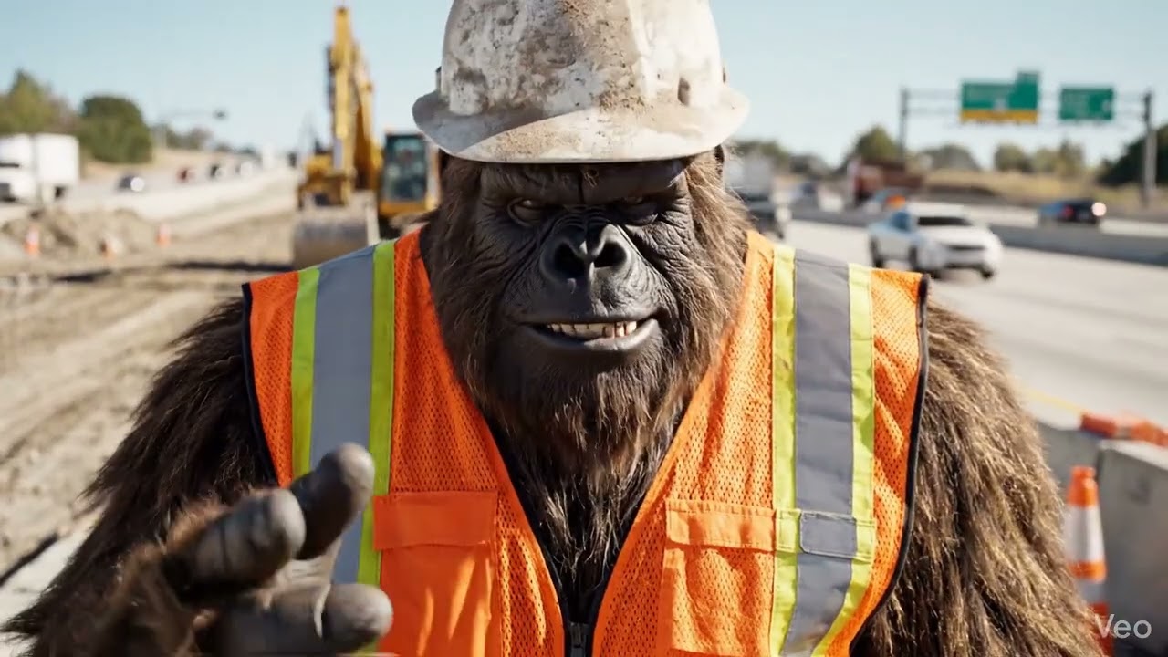 Bigfoot Works the Highway Crew