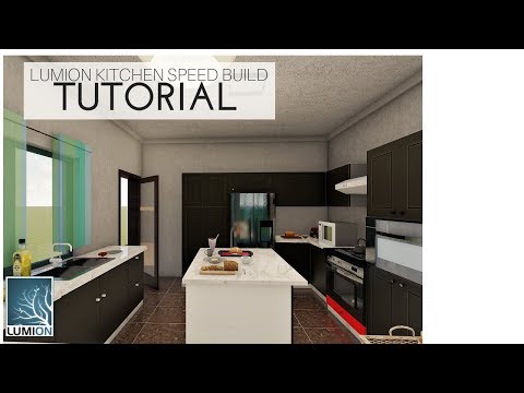 LUMION 9 RENDERING TUTORIALS #6 KITCHEN SPEED BUILD