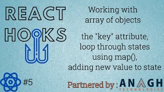 React Hooks Tutorial #5 | Array Of Objects | Key Attribute | Map | Adding New Value To State