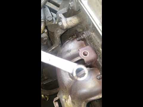 03 Mitsubishi lancer exhaust manifold catalytic converter removal ( HACK!!!) DIDN'T REMOVE BRACKET