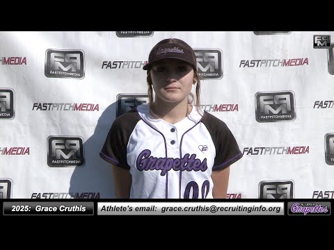 2025 Grace Cruthis 4.1 GPA Catcher, 3rd Base & Shortstop Softball Recruiting Skills Video Grapettes