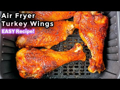 Air Fryer Turkey Wings SEASONED and Crispy