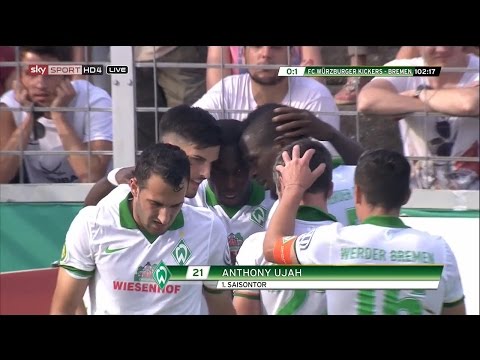 Würzburger Kickers vs Werder Bremen (0:2) Alle Tore - DFB-Pokal 2015/16 1. Runde
