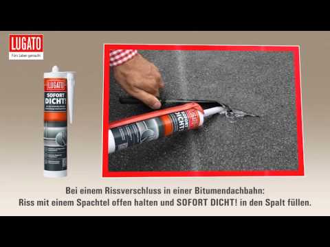 Anleitung: Regenrinne und Dach abdichten mit Lugato Sofort Dicht