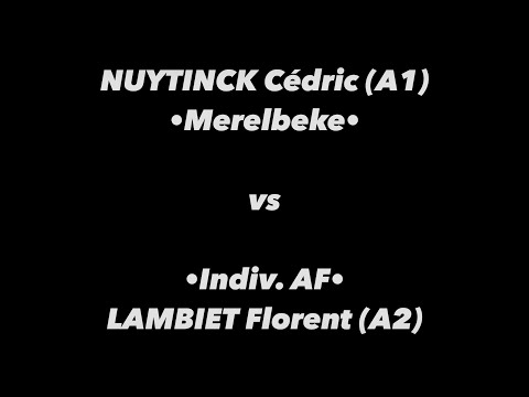 Tennis de Table ·Championnat de Belgique A· Finale - NUYTINCK Cédric (A1) vs LAMBIET Florent (A2)