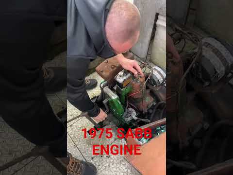 STARTING 1975 SABB DIESEL ENGINE. 760cc. SINGLE CYLINDER 10HP.