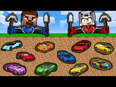 ZENGİN VS FAKİR MİLYONER ARABA MADENİ YARIŞI - Minecraft