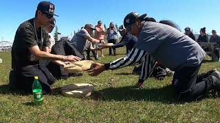 Sayisi Dene Drummers from Tadoule Lake. Hand Game in Churchill Manitoba 2022