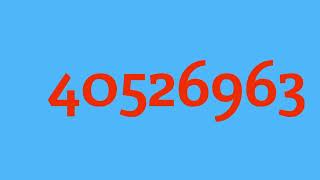 Numbers 40000000 to 41000000