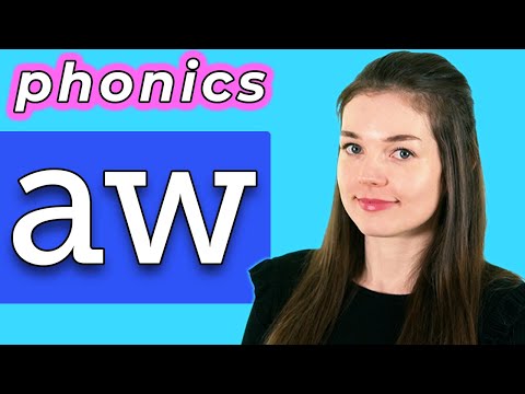 Adult Phonics: aw sound/words - digraph