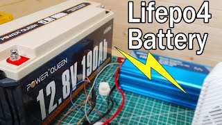 Power Queen 12.8v Lifepo4 Battery rated at 2432w and 190ah