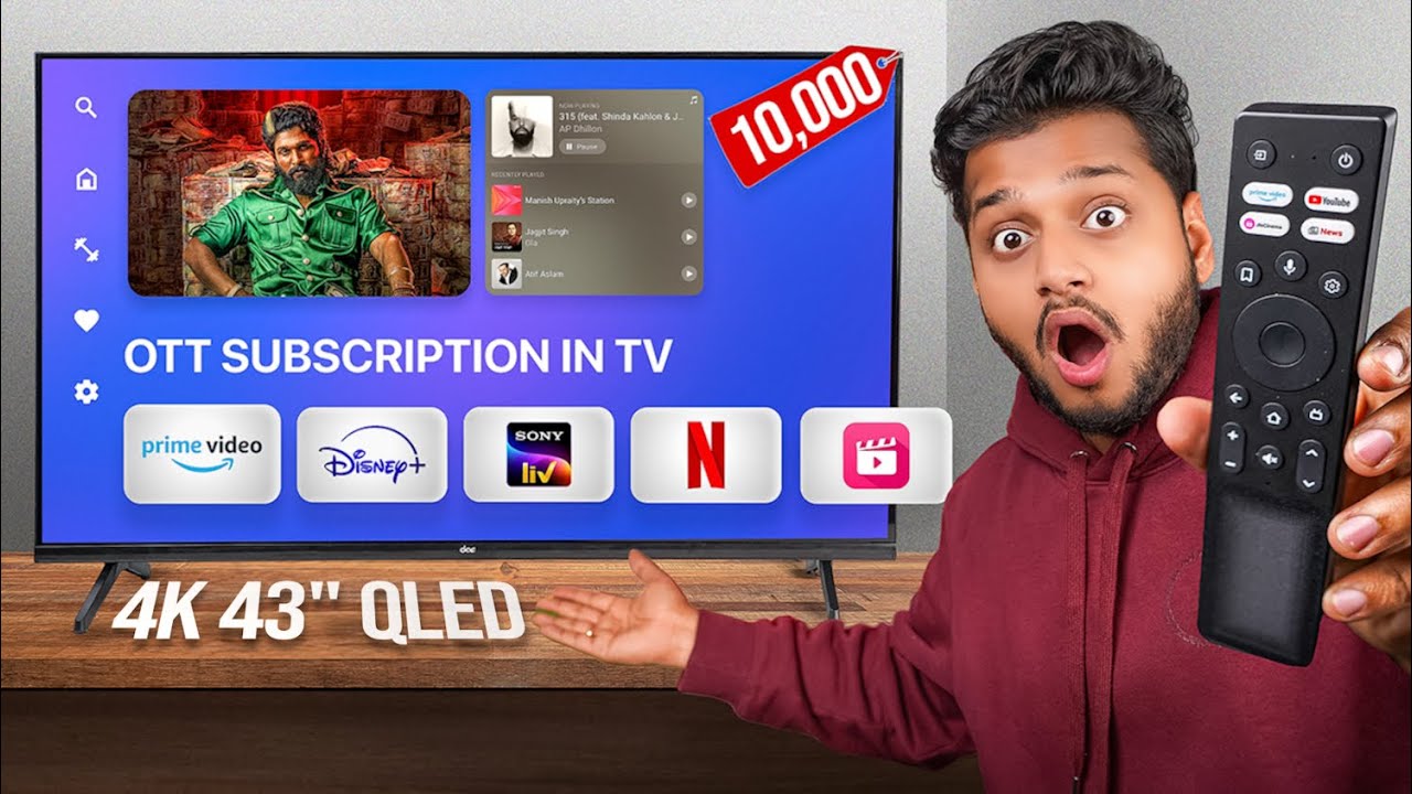 43inch 4K QLED Android TV @9999 | India's first subscription TV