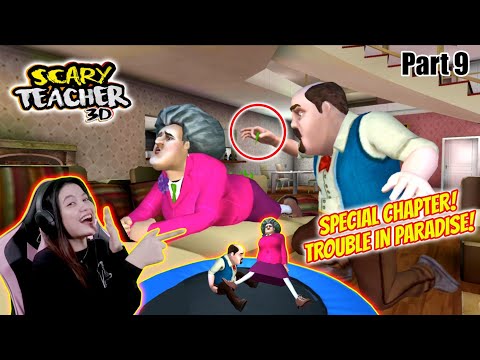 NGEPRANK MISS TEGA LAGI!!SPECIAL CHAPTER TROUBLE IN PARADISE!! SCARY TEACHER 3D INDONESIA - Part 9