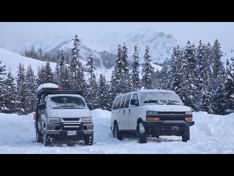 Freezing cold Winter Van Life / One Mountain after Another