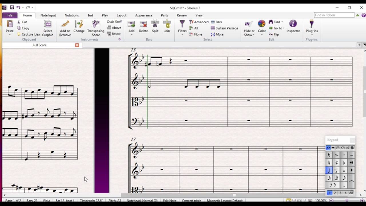 Composition Tutorial: How to Write a String Quartet (1) - Movement 1 - Part 3