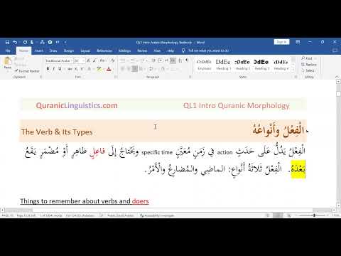 Arabic Verbs & Their Types | Quranic Linguistics | Intro Arabic Morphology