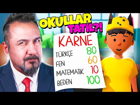 KARNE GÜNÜ GELDİ! SON YAZILI YAPIYORUM! | TEACHER SIMULATOR OYNUYORUZ