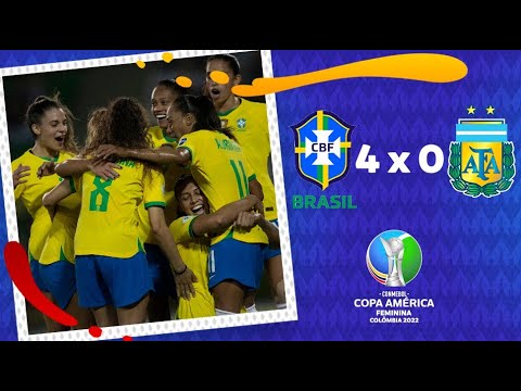 Vídeo / Brasil 4 X 0 Argentina - Copa América de Futebol Feminino 2022!