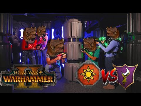 LASER TAG | Lizardmen vs Dark Elves - Total War: Warhammer 2