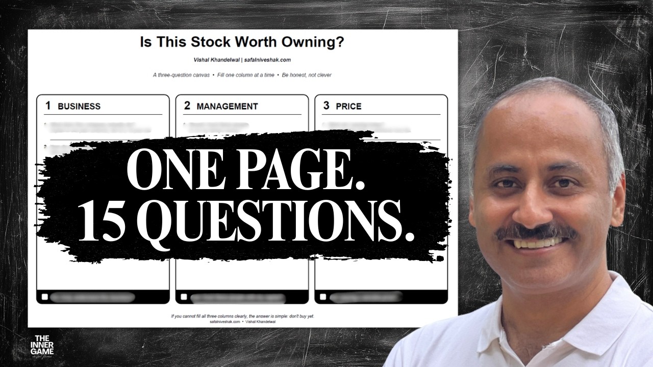 The Stock Analysis Template I Use Before Owning Any Stock