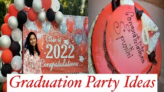 Graduation Party Ideas | DIY party decoration | high school grad party | Centerpiece | Food setup