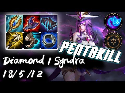 Diamond 1 Syndra Mid vs Twisted Fate | Pentakill | Korea High Elo Replays