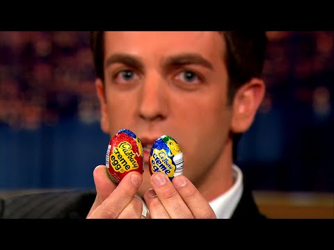B.J. Novak Proves Cadbury Eggs Are Getting Smaller - "Late Night With Conan O'Brien"
