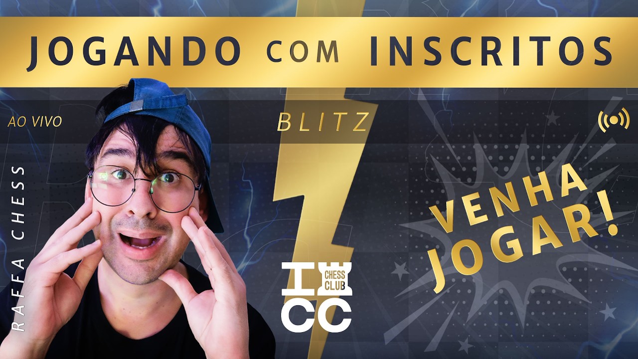 HOJE É DIA DE XADREZ AO VIVO - VENHA JOGAR!!!