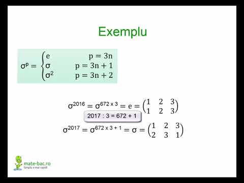 Ridicarea la putere a permutarilor _ Algebra cls. a 11a