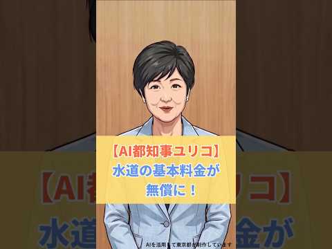 【AI都知事ユリコ】水道基本料金が無償に！