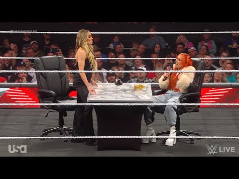 Contract Signing: Becky Lynch vs. Trish Stratus - WWE RAW 5/22/2023