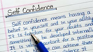 Essay on Self Confidence ll Essay Writing in English ll Handwriting