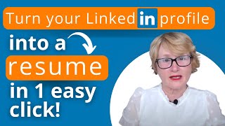 LinkedIn to resume or CV in just 1 easy click