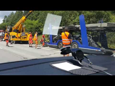 Nehoda kamionu na D5, 122km smerem Rozvadov.